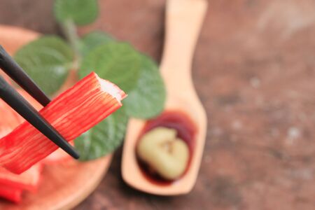Crab stick japanese foodの写真素材