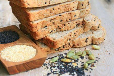 Whole wheat bread and sesame