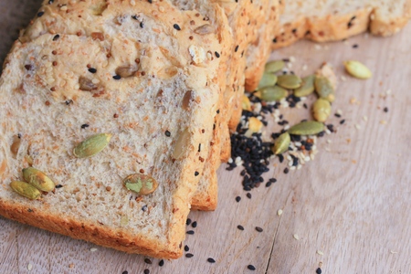 Whole wheat bread and sesame
