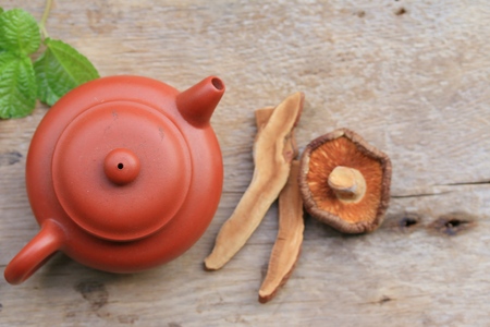 Ganoderma lucidum hot teaの写真素材