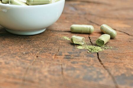 Herbal Medicines in capsuleの写真素材