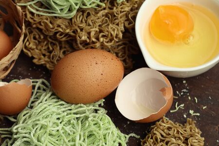 dried instant with noodlesの写真素材