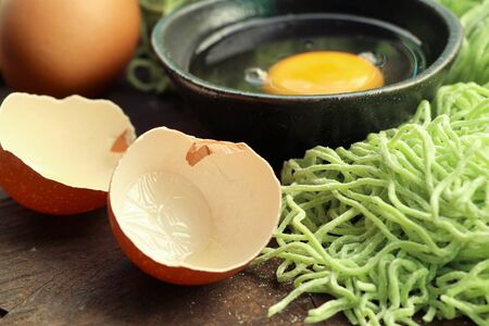 green jade egg noodlesの写真素材