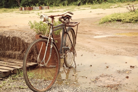 Vintage bicyclesの写真素材