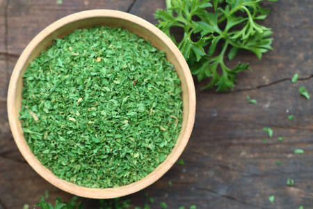 Dried herb parsley leavesの写真素材