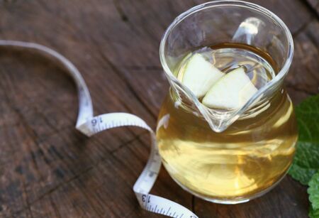 green apple cider vinegarの写真素材