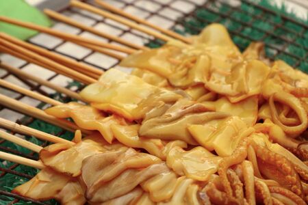 Squid in the marketの写真素材