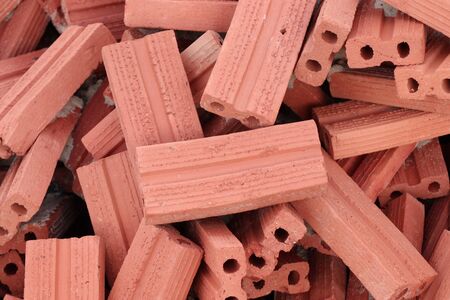 brick in the pile of sandの写真素材