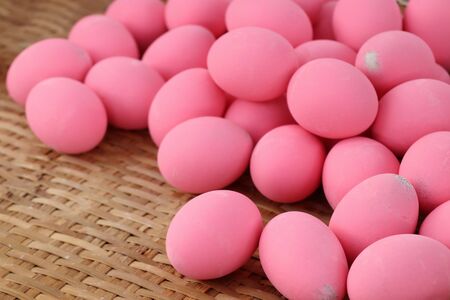 Preserved egg at marketの写真素材