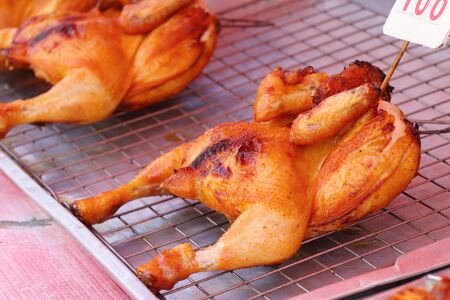 grilled chicken at street foodの写真素材
