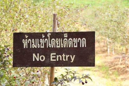 Signs not allowed to enterの写真素材