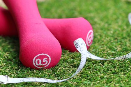 pink dumbbell