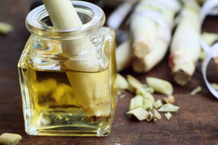 lemongrass essential oilの写真素材