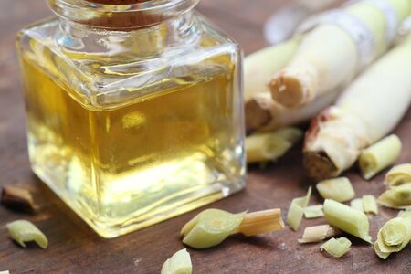 lemongrass essential oilの写真素材