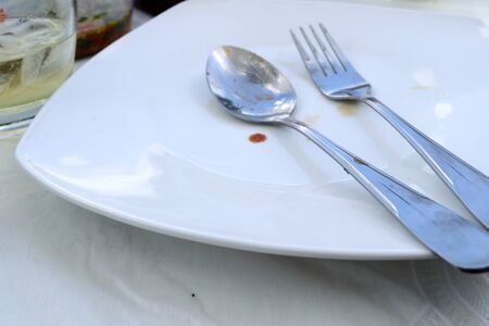 spoon and forkの写真素材