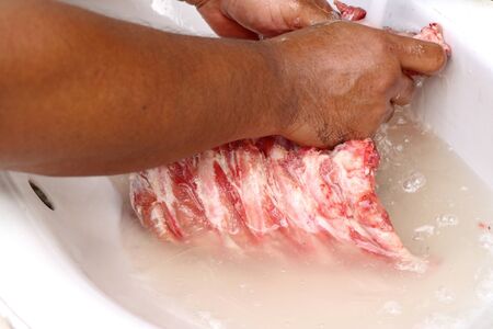 raw pork ribs