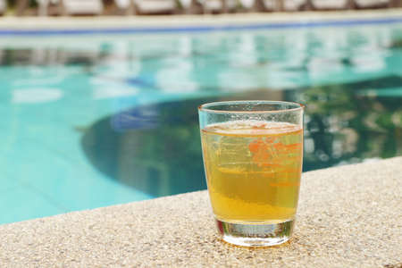 glass of light beerの写真素材