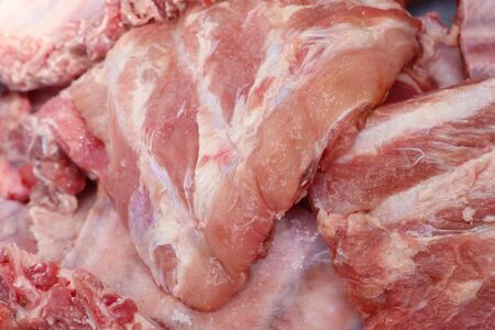 raw pork ribsの写真素材