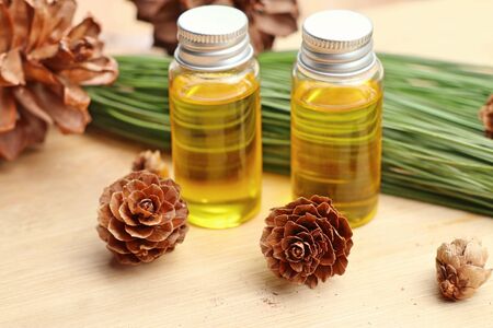 essential pine oilの写真素材