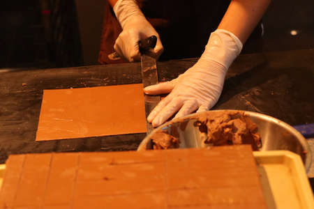 Making to sweet chocolateの写真素材