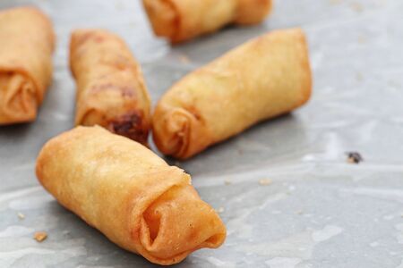 spring rolls at street food