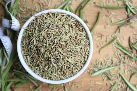 Dried herbs rosemary leafの写真素材