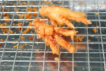 fried chicken at street foodの写真素材