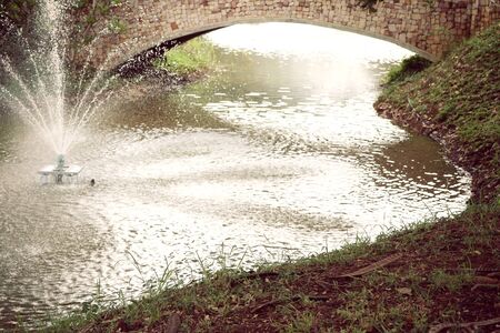 Garden fountain for decorationの写真素材