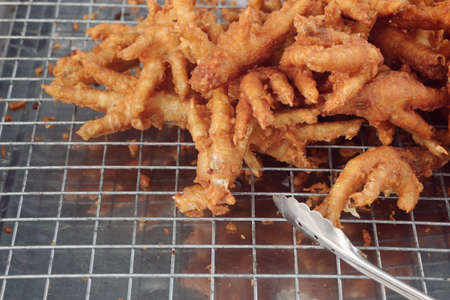 fried chicken at street foodの写真素材