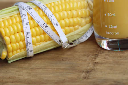 corn milk and sweet cornの写真素材