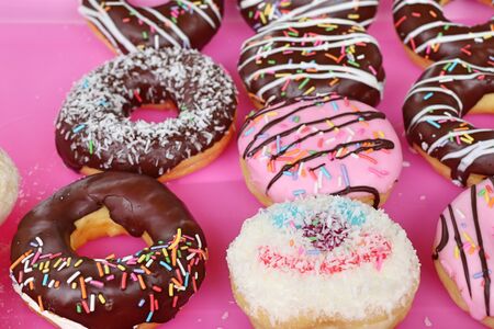 donuts at street foodの写真素材