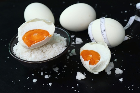 white egg with salted