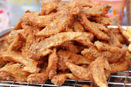fried chicken at street foodの写真素材