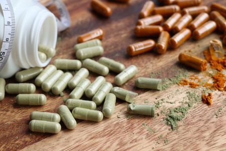 Herbal medicines in capsule