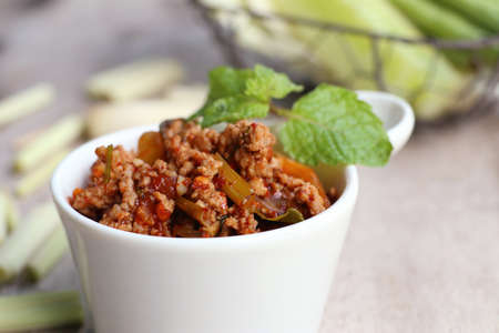 chili spicy minced pork