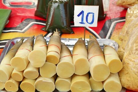 Bamboo shoot at street foodの写真素材