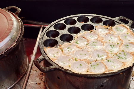 Coconut milk mix sugar and flourの写真素材