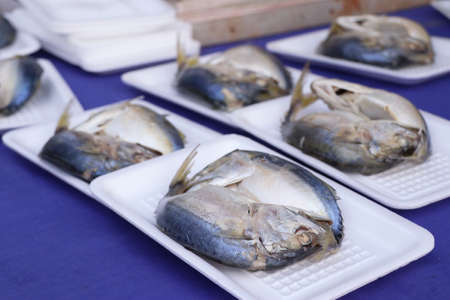 mackerel at street foodの写真素材