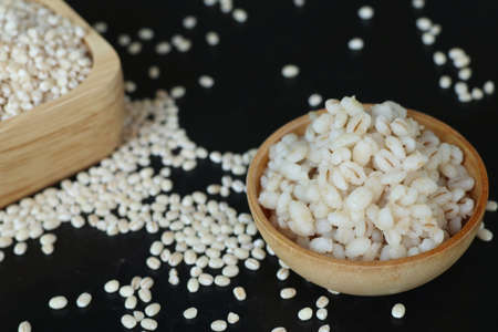 Barley cooked with seedsの写真素材