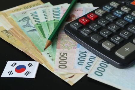 Banknote of south koreaの写真素材