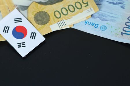 Banknote of south koreaの写真素材