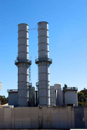 Power Plant Chimneyの写真素材