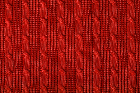 empty red wool sweater texture or backgroundの写真素材