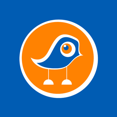 A little bird looks embarrassed. Vector illustrationのイラスト素材