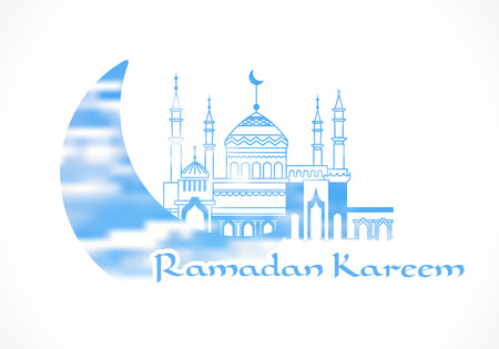 Mosque against the skyのイラスト素材