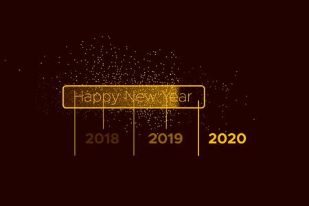 Progress bar with golden particles on black Download New Year's Eve. Loading animation screen with...