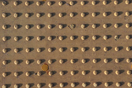 Background of the surface of the old gray fabric with pebblesの写真素材