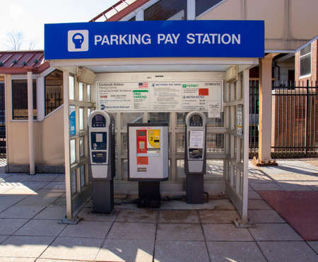 Parking ticket terminal in the city of Kharkov.の写真素材