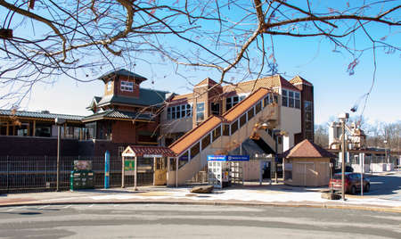 Street view of downtown Tacoma, Washington.の写真素材