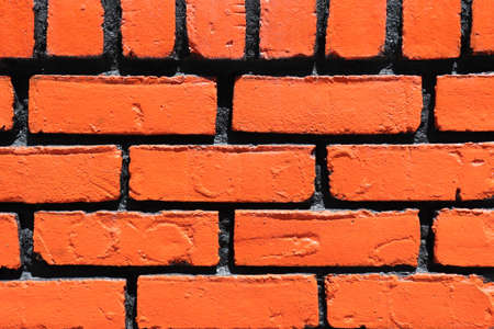 Background of brick wall texture. Red brick wall texture. Red brick wall background.の写真素材